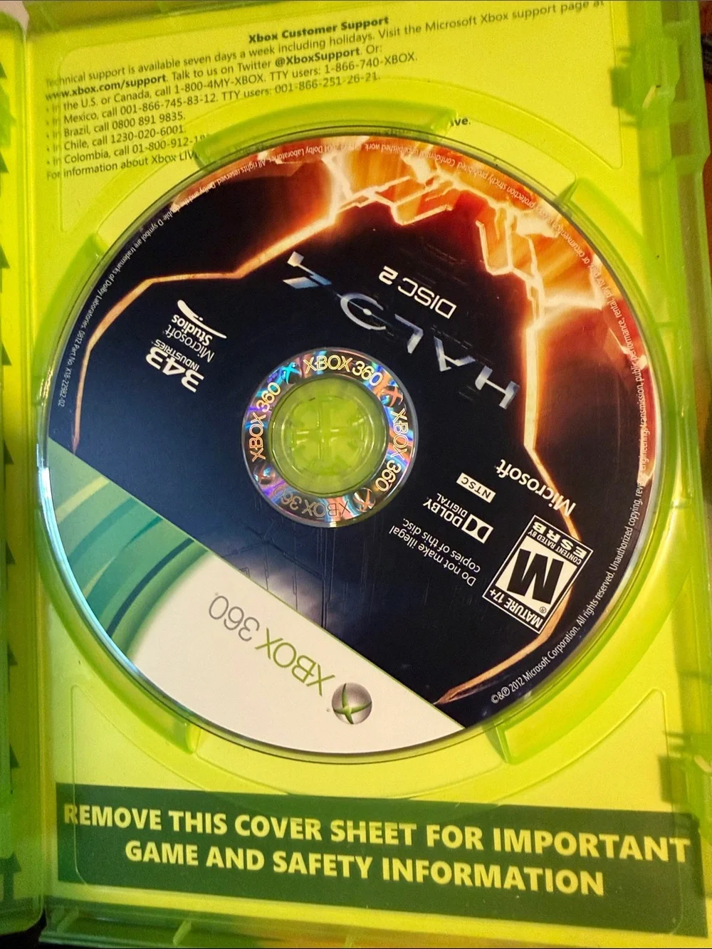 Microsoft Halo 4 Xbox 360 Game - Green Case, Blue Cover Art